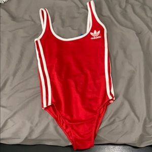 Open back adidas bodysuit